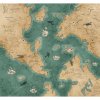 Komar Vliesová fototapeta Old Travel Map 300 x 280 cm