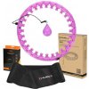 Sada masážní hula hoop HMS HHW12 PLUS Size se závažím, zeštíhlující pás BR163, fialová