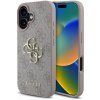 Guess PU 4G Metal Logo zadný kryt pre iPhone 16 Plus Pink