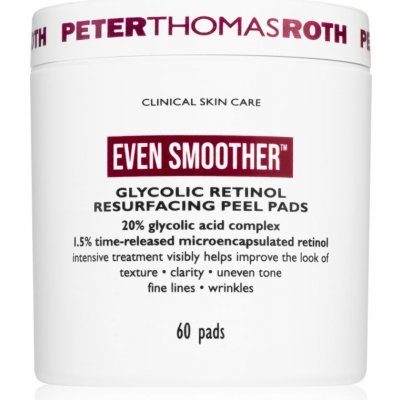 Peter Thomas Roth Even Smoother Glycolic Retinol Resurfacing Peel Pads peelingové pleťové tampóny na noc 1 cps