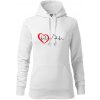 Nemecký ovčiak ekg - Mikina dámská Cape s kapucí - XS ( Biela )