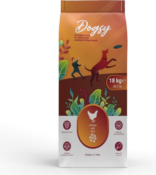 Kraftia Dogsy Adult M/L Chicken & Rice 18 kg