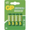 Batérie zinko-chloridové GP Greencell R6 AA / 4 ks (B1221)