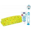 CHICCO Set zubná kefka a pasta v púzdre - Tiger, 3r+