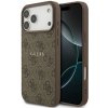 Guess PU Leather 4G Colored Ring MagSafe Zadný Kryt pre iPhone 17 Pro Max Brown