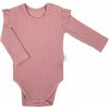 Dojčenské body s dlhým rukávom Nicol Emily ružovo fialové - 80 (9-12m)