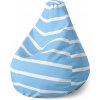 Sablio Sedací vak Pear Modro-biele pruhy - 140 x 100 x 25 cm