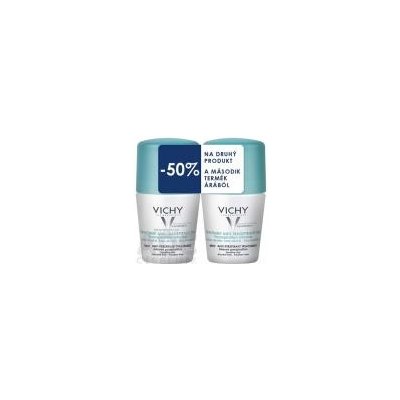 VICHY DEO ANTI-TRANSPIRANT 48H Intense Duo Hypoallergenic (-50% na druhý produkt) (verzia 2020) 2x50 ml, 1x1 set