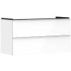 Hansgrohe Xelu Q - Umývadlová skrinka, 63x118x50 cm, 2 zásuvky, lesklá biela/matná biela 54035700