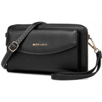 Miss Lulu kabelka a peňaženka v jednom s priehľadným oknom na mobil čierna  od 19,9 € - Heureka.sk