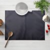 Biante Saténové prestieranie na stôl polyesterový Satén LUX-056 Antracitovo sivé 35x45 cm