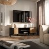 Cama RTV skříň MERCI RTV skříň 180 x 40 x 53,5 cm černá/dub artisan