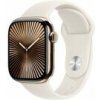 Apple Watch Series 10 GPS+Cellular 42mm Zlaté titánové telo - Hviezdne biely športový remienok (M/L) / 150-200 mm