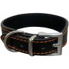 Bafpet Kožený obojok CARBON 42cm/28mm oranžová