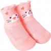 Ponožky s gumenou podrážkou na učenie chôdze či kúpanie CORAL coralovo oranžová
