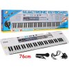 JOKO detské klávesy MQ 008UF 76 cm so Stereo reproduktormi + mikrofón a USB vstup 61 kláves biele