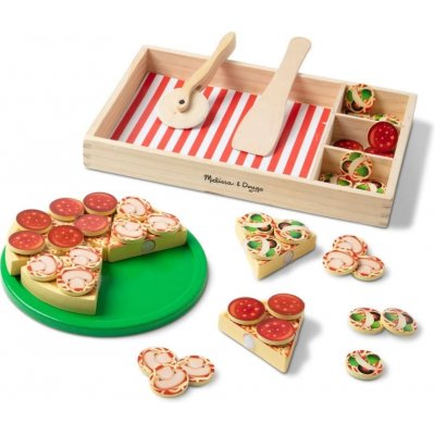 Melissa & Doug drevené pizza na krájanie v drevenej krabici