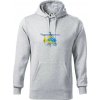 Vrtuľník rescue - Mikina pánska Cape s kapucňou - 3XL ( Svetlosivý melír )