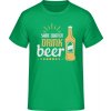 E190 Tričko - Zachráň vodu - pi pivo - Írska zelená - S - Pánske