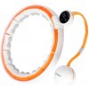 HHM21 biela Obruč hula hoop so závažím,magnetmi a počítadlom