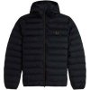 Fred Perry Bundy Hooded Insulated Padded Jacket Black Čierna