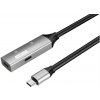 PremiumCord USB-C repeater a predlžovací kábel Male-Female, 5Gbps Aluminium 15m ku31rep15al