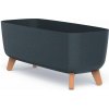 PROSPERPLAST Kvetináč GRACIA CASE ECO WOOD antracit 58cm