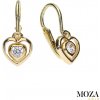 MOZA gold Detské náušnice MG4232 Farba kameňa: Biela, Farba Zlata: žlté Au