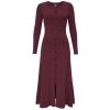 DKNY L/S Button Swtr Dres Burgundy