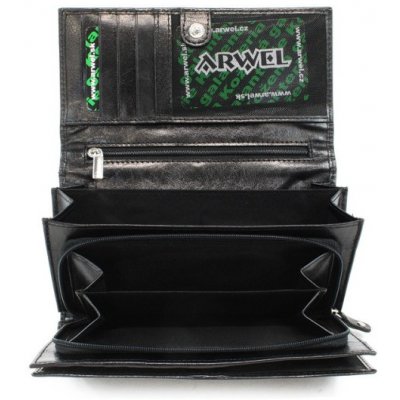 Dámska kožená listová peňaženka Arwel 2121­ čierna