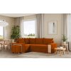 Rohová rozkladacia sedačka MAROLA oranžová - CORD 205.11