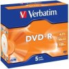 VERBATIM DVD-R(5-Pack)Jewel/MattSlvr/16x/4.7GB 43519