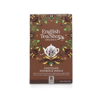 ENGLISH TEA SHOP Rooibos čokoláda a vanilka čaje 20 x 2 g