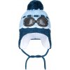 Zimná detská čiapočka New Baby okuliarky sivá 104 (3-4r)