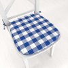 Biante Oblý podsedák Rebeka RE-007 Modro-biela kocka veľká - 39x37x3 cm