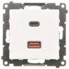 Zásuvka USB + USB-C dvojitá Quick Charge 30W Simon 55 biela mat