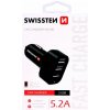 Autonabíjačka Swissten 5.2A s 3 USB vstupmi 20111200