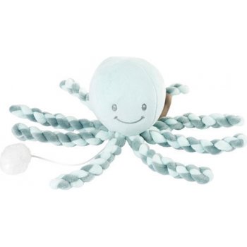 Nattou prvá hračka bábätka hrajúca chobotnička PIU PIU Lapidou coppergreen mint