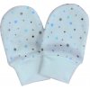 ESITO Rukavice bavlna potlač jemný bodka modrý Veľ. 68