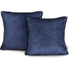 Súprava 2 ks obliečok na vankúše AmeliaHome zamatové lemovanie 45x45 cm indigová
