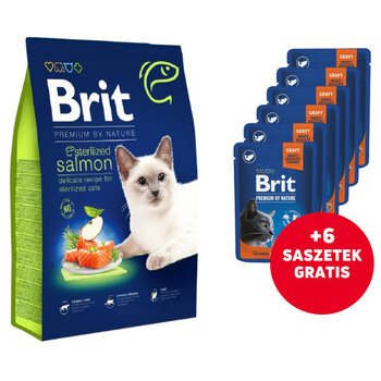 Brit Premium by Nature Cat. Sterilized Salmon 8 kg