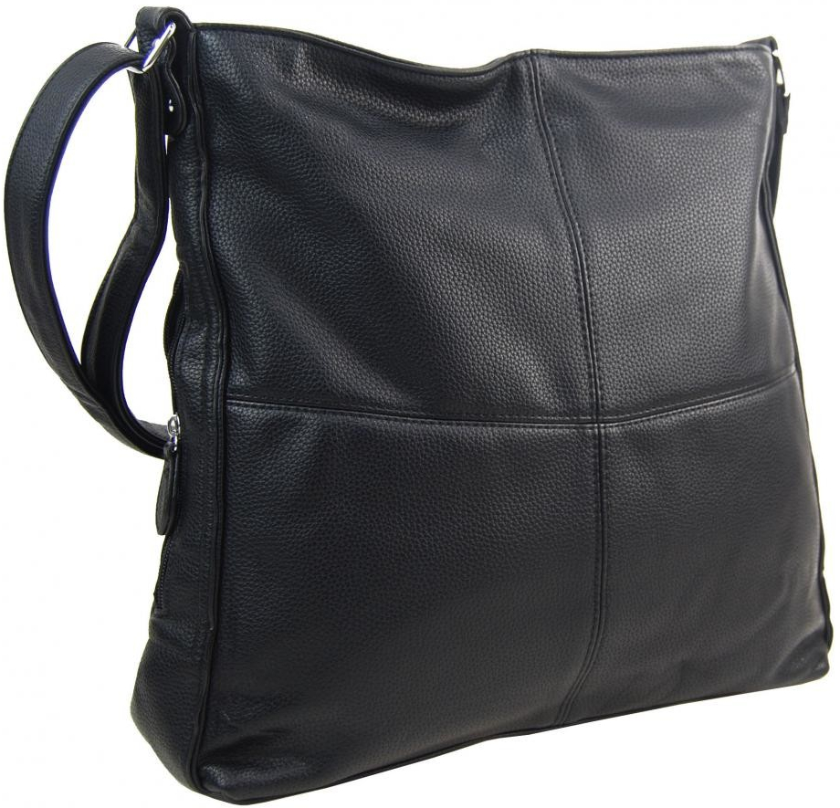 Barebag Praktická veľká dámska crossbody kabelka 47-MH čierna