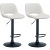 Sada 2 barových stoličiek Camden velvet, krémová
