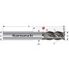 Karnasch 3063420400 | Tvrdokovová stopková fréza, zrazené ostrie 4/0,1-57x6 mm, Z=4