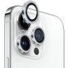 NORTHJO sklá s kovovým rámčekom na ochranu šošoviek zadného fotoaparátu pre iPhone 12 Pro Max - strieborná - možnosť vrátiť tovar ZADARMO do 30tich dní