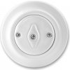 Prepínač krížový, otočný, biela, porcelán, ABB Decent 3560K-C07345