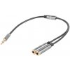 Kabel Genesis Jack 3.5mm - Jack 3.5mm x2 0.2m srebrny (NKA-0729)