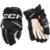 Hokejové rukavice CCM Tacks XF Black/White Junior 11 palcov