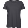 B&C Tričko Inspire T, Medium Fit, z bio bavlny, krátký rukáv, dámské COT01TW4367005-dark grey 2XL Šedá tmavá
