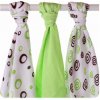 XKKO BMB Bambusová plienka Spirals&Bubbles 70x70 - Lime MIX (3ks)